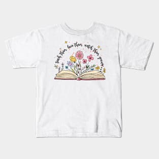 Flowers BookTeacher Appreciation Last Day Of School Bruh We Out Thank You Teacher Kids T-Shirt